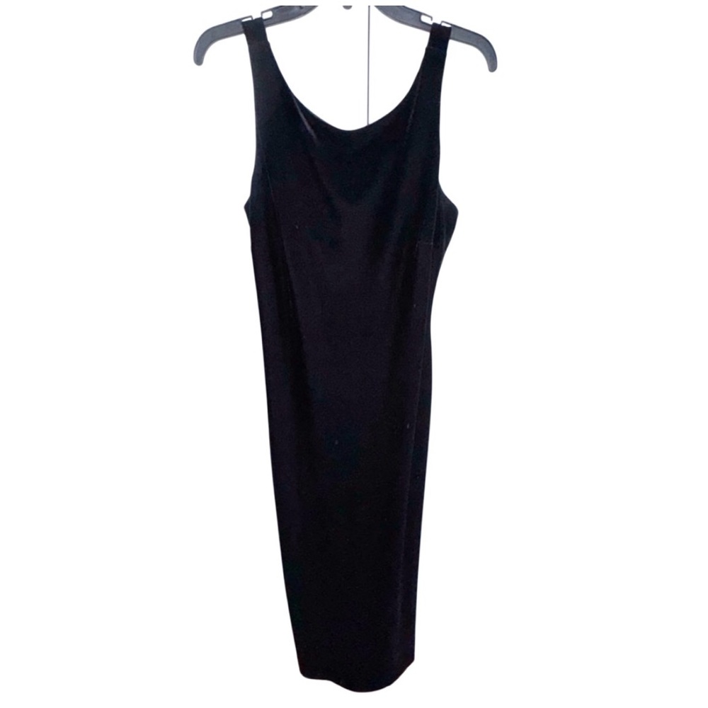 VTG Y2K Arianna By Rachel Kaye Dress Sz 10 Velvet Velore Black Maxi Dress 240029 - Picture 3 of 10